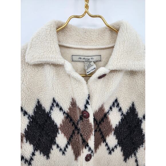 The‎ Barrage Company Sweater Vintage Argyle Print Full Button Down Size Medium - Picture 5 of 7